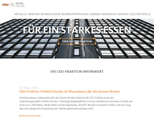 Tablet Screenshot of cdu-fraktion-essen.de